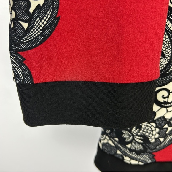 Joseph Ribkoff Red and Black Patterned Blazer - Picture 7 of 12